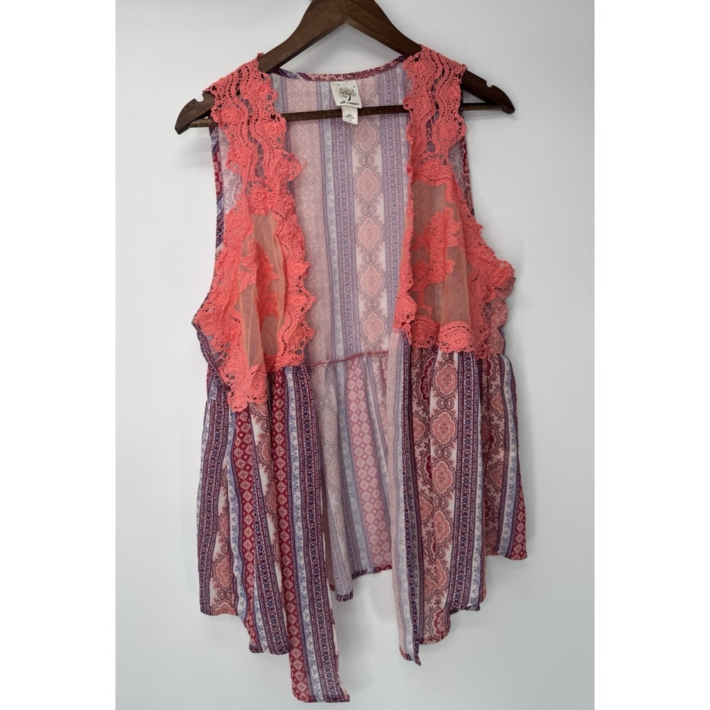 Self Esteem Open Wrap Vest Sheer Festival plus 1x indie Y2K Lace Fairy Western